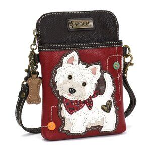 NWT Red Cellphone Xbody (Crossbody) Handbag Purse - Westie Dog